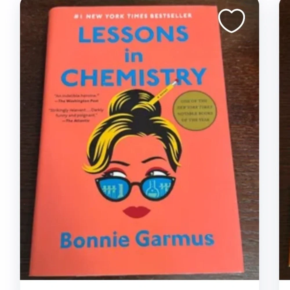 Lessons in Chemistry Book with Orange Cover